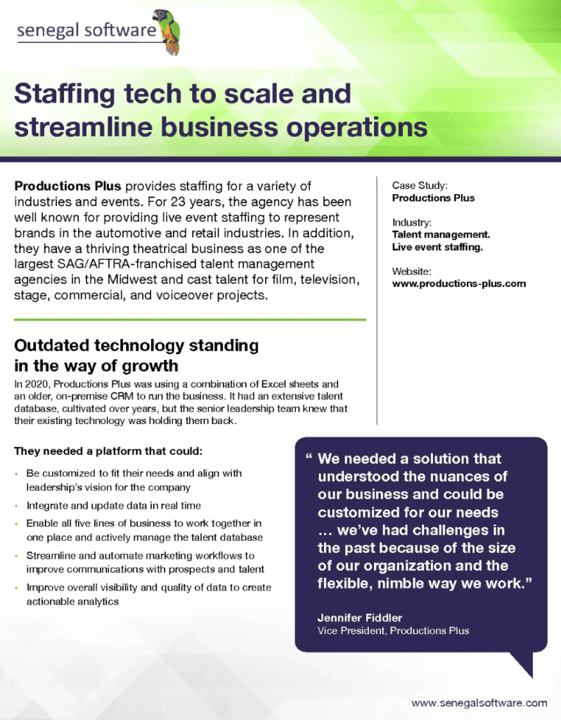 Staffing tech to scale and streamline business operations case study PDF preview thumbnail